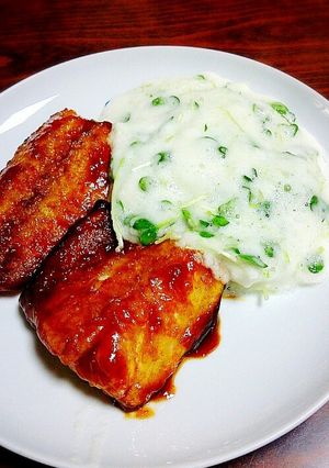 さばのコチュジャン照り焼きとろろ添え-レシピのメイン写真