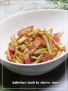 エノキと厚切りベーコンのバター麺つゆ炒め-レシピのメイン写真