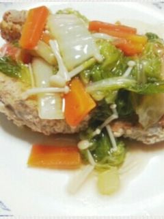 豆腐ハンバーグ×野菜あんかけ♡-レシピのメイン写真