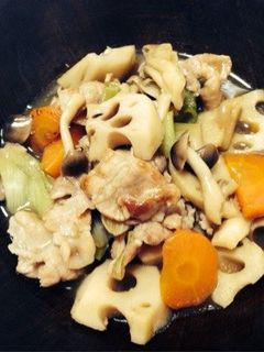 簡単♩レンコンと豚肉の炒め煮-レシピのメイン写真