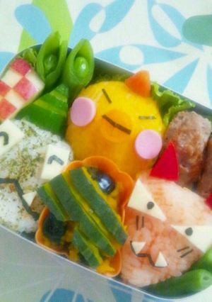 節分お弁当～おじゃる丸の小鬼トリオ-レシピのメイン写真