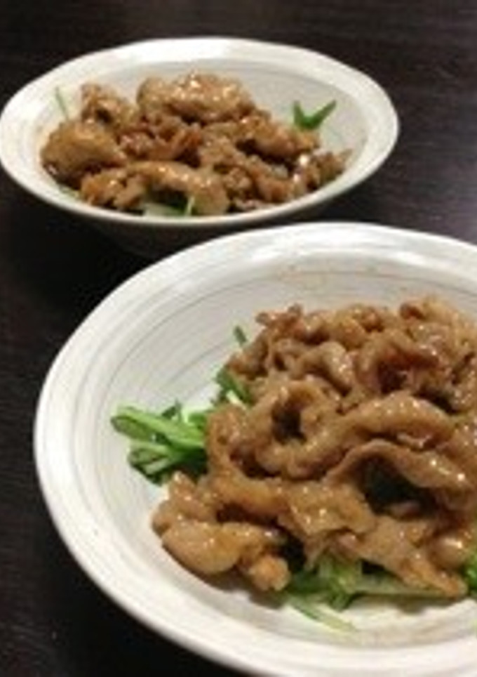豚肉のマヨ炒め水菜和え-レシピのメイン写真
