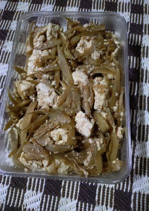 栄養満点！ゴボウと豆腐の炒め-レシピのメイン写真