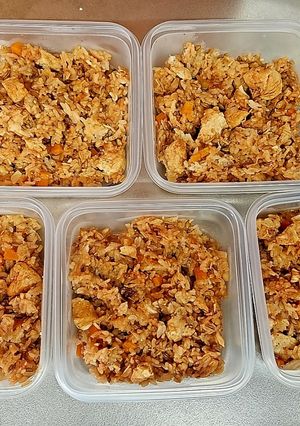 炊飯器でチキンライスの冷凍弁当!-レシピのメイン写真