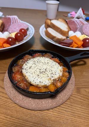 スキレットde簡単チーズフォンデュ-レシピのメイン写真