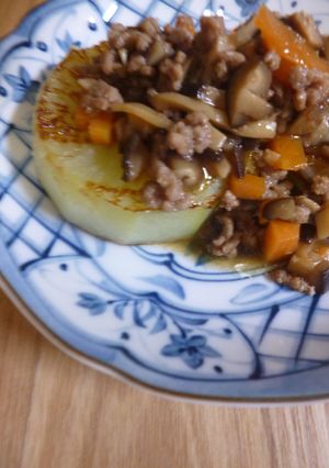 大根ステーキのひき肉あんかけ-レシピのメイン写真