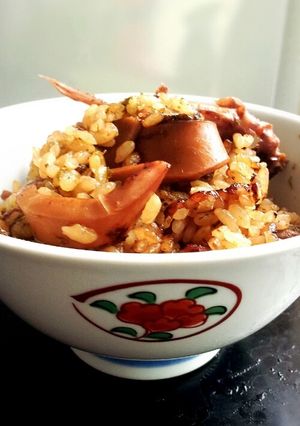 炊飯器で!缶詰で簡単 イカの炊き込みご飯-レシピのメイン写真