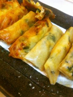 ほうれん草と鳥ひき肉のチーズ春巻き-レシピのメイン写真