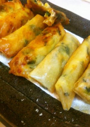 ほうれん草と鳥ひき肉のチーズ春巻き-レシピのメイン写真