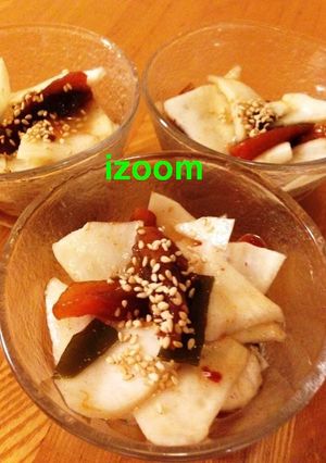 簡単!干し柿とかぶの酢の物-レシピのメイン写真