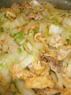 油揚げと白菜の豚肉炒め-レシピのメイン写真