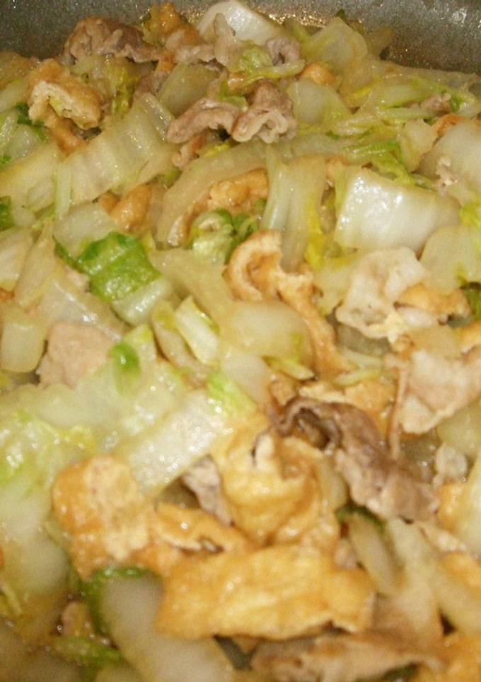 油揚げと白菜の豚肉炒め-レシピのメイン写真