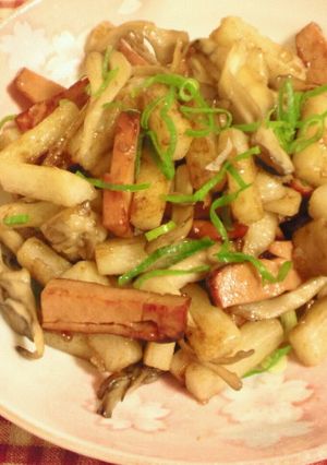 ☆長いもと舞茸ベーコンのバター醤油炒め-レシピのメイン写真