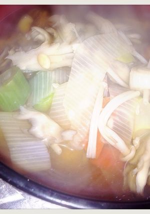 簡単！フライパンで揚げ餅風スープ-レシピのメイン写真