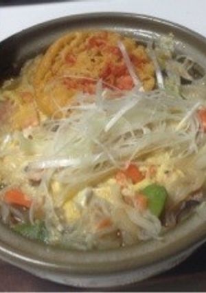余り物消費！ 簡単鍋焼きうどん 栄養良！-レシピのメイン写真