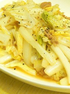 白菜とツナのガーリックポン酢炒め-レシピのメイン写真