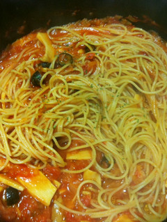 ベーコンときのこのトマトソースパスタ-レシピのメイン写真