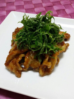 ☆1人分豚ロースの梅肉和え★-レシピのメイン写真