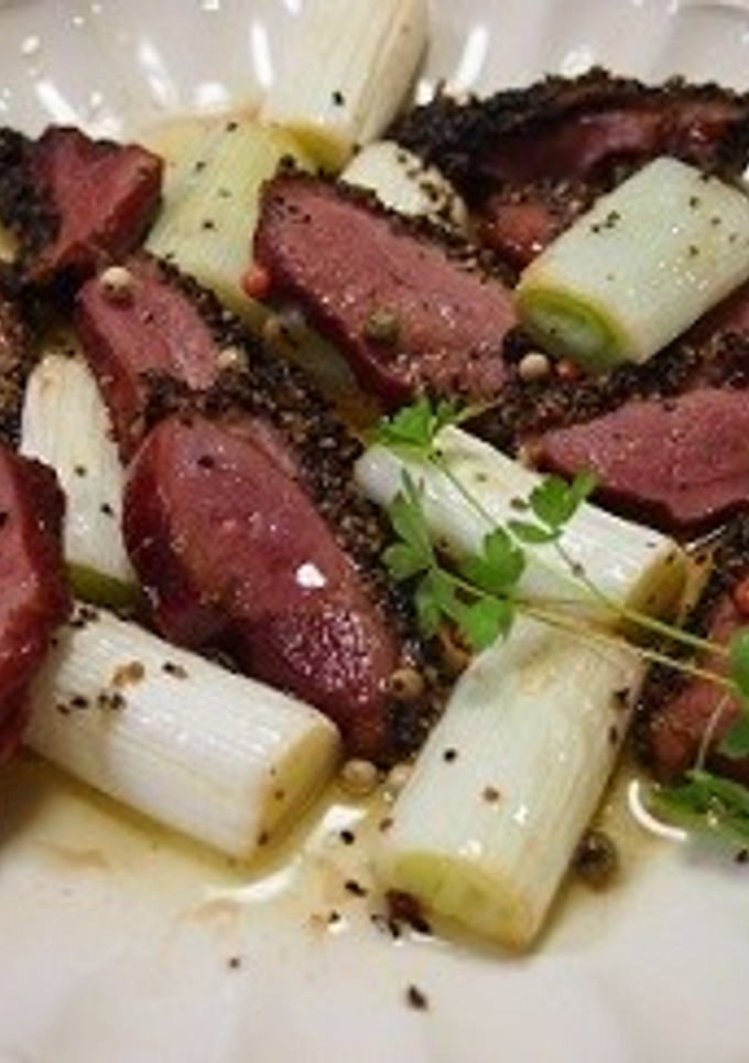 合鴨ロース黒胡椒と長葱のオーブン焼き-レシピのメイン写真