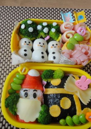 雪だるま　簡単キャラ弁　可愛いうずらの卵-レシピのメイン写真