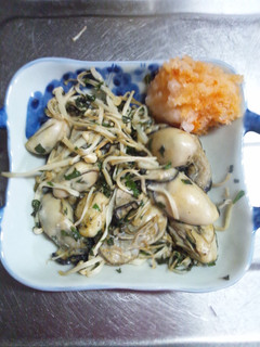 10月25日晩飯 【牡蠣の和風炒め】-レシピのメイン写真