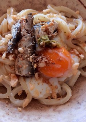 オイルサーディンのぶっかけうどん-レシピのメイン写真