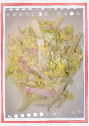 おせちのかまぼこリメイク白菜サラダ-レシピのメイン写真