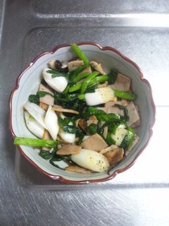 11月10日晩飯 【ハムの炒め物】-レシピのメイン写真