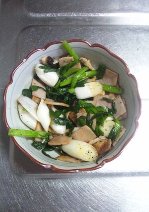 １１月１０日晩飯　【ハムの炒め物】-レシピのメイン写真