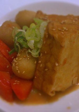 ぽってり(*´-`)里芋と生揚げの味噌煮-レシピのメイン写真