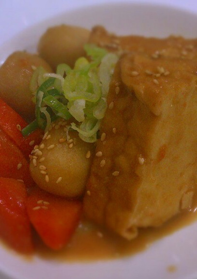 ぽってり(*´-`)里芋と生揚げの味噌煮-レシピのメイン写真