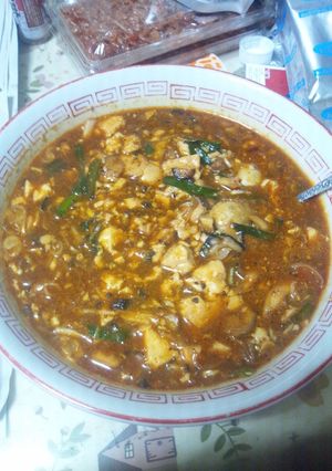 １１月１３日晩飯　【麻婆牡蠣豆腐】-レシピのメイン写真
