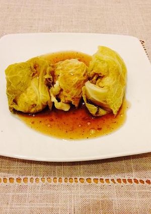 鮭缶蒸しロールキャベツ-レシピのメイン写真