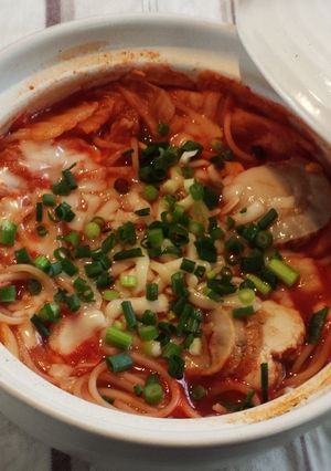 トマキムチーの鍋焼きスパ-レシピのメイン写真