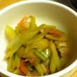 私の定番★セロリとベーコンのきんぴら