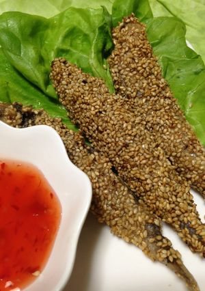メヒカリ (アオメエソ) の胡麻揚げ♪-レシピのメイン写真