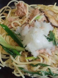 ツナと長ねぎのスパゲティ-レシピのメイン写真