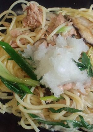 ツナと長ねぎのスパゲティ-レシピのメイン写真