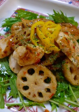 シャキシャキ蓮根と鶏肉のチリソース炒め-レシピのメイン写真