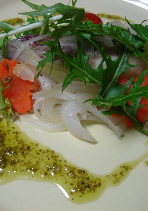 鯛のワイン蒸し　バジルソース-レシピのメイン写真