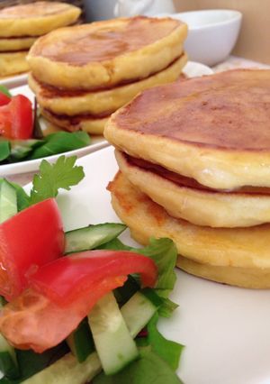 大豆たっぷり♪ふかふかホットケーキ-レシピのメイン写真