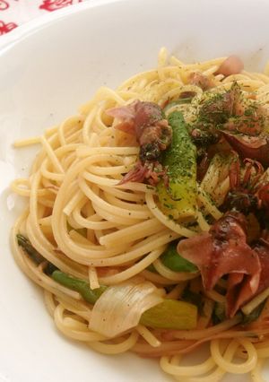 下仁田ネギとホタルイカのパスタ-レシピのメイン写真