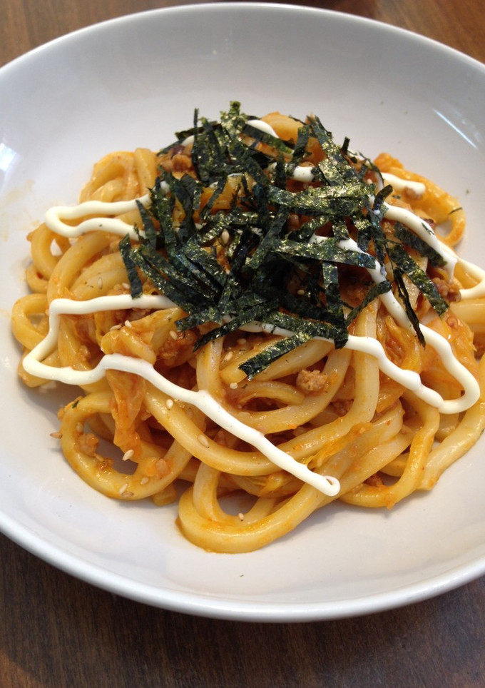 ☆旨辛☆ キムチと豚ひき肉の焼きうどん-レシピのメイン写真