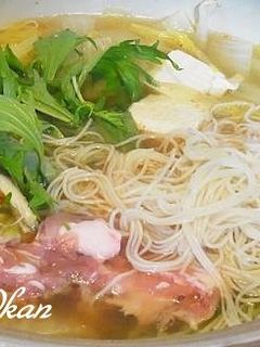 ピリ辛素麺鍋-レシピのメイン写真