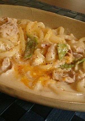 ◆簡単＆美味♡和風カルボナーラうどん◆-レシピのメイン写真