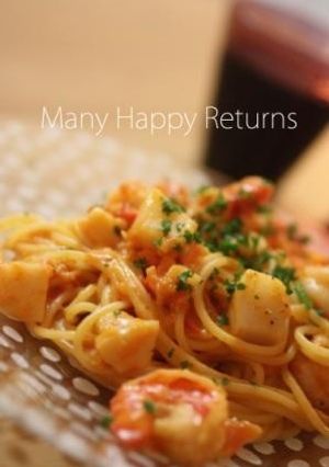 海老と帆立のトマトクリームパスタ-レシピのメイン写真