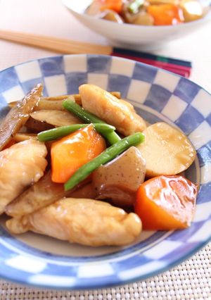 とろ～りあんのささ身と根菜の煮物-レシピのメイン写真