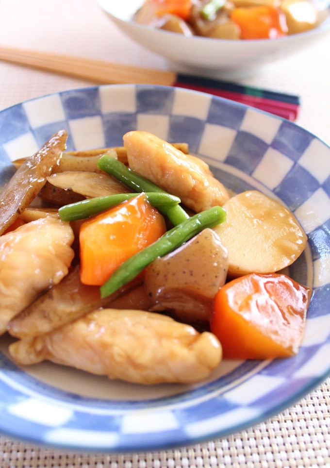 とろ～りあんのささ身と根菜の煮物-レシピのメイン写真