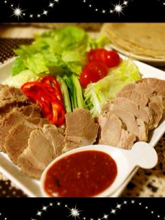 塩麹ヨーグルト漬蒸し豚と薄餅(ポーピン)-レシピのメイン写真