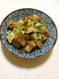 厚揚げときのこのカレー味噌炒め♪-レシピのメイン写真
